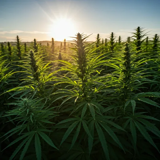 Divine Toke sun-grown cannabis field, Detroit